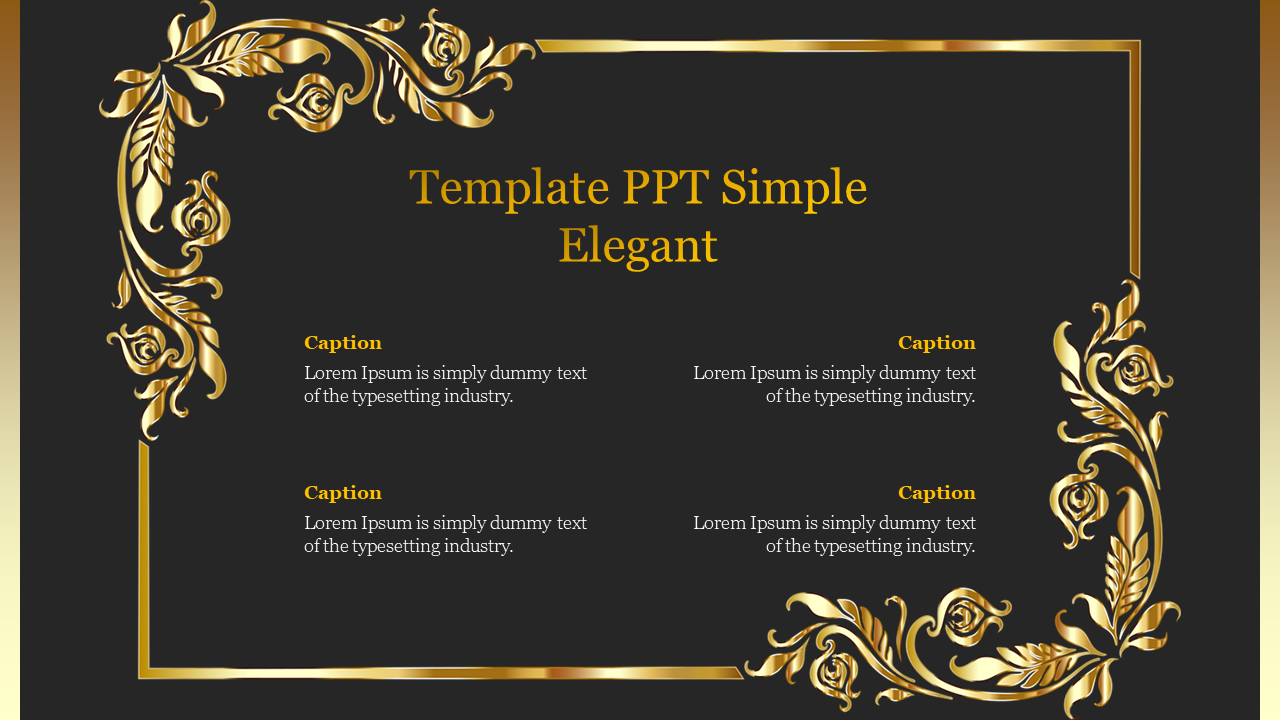 Template PPT Simple Elegant Free
